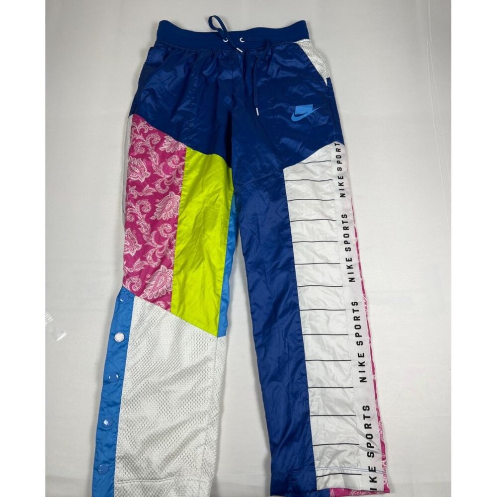 Nike Women's Colorblock Track Pants - Blue, Pink, Yellow, White